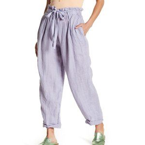 FREE PEOPLE | Linen, Elastic Waist Pants!